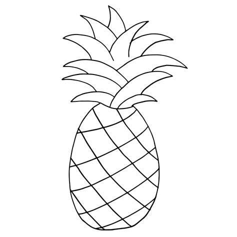 Printable Pineapple Outline