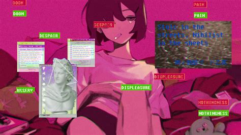 Wallpaper Vaporwave Anime Girls Philosophy Stoicism Nihilism 1920x1080 Xjtuerz0