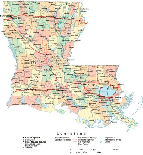 Online Map Of Louisiana