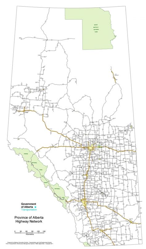 Alberta Highway Map Printable Alberta Road Map 