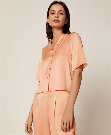Peach Shirt Pyjamas Pyjamas And Homewear Oysho Islas Canarias