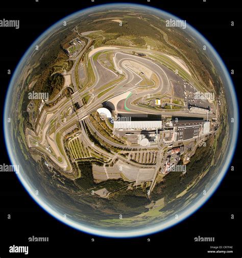 Aerial View Taken With A Fisheye Lens Nuerburgring Race Track