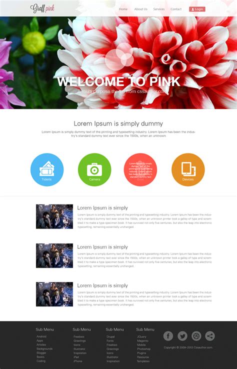 15 Free Simple Website Templates Psd Images Free Psd Web Design