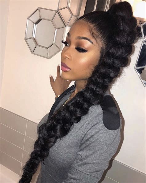 Follow Saucybrilliance 💦🧠 For More 💋 High Ponytail Hairstyles