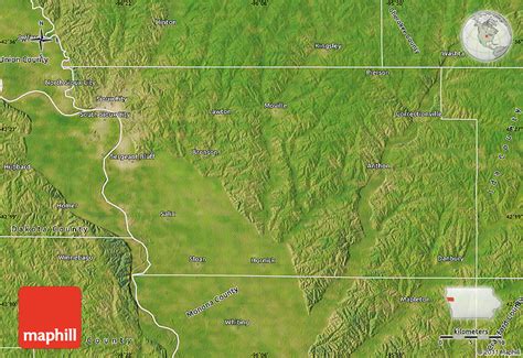 Satellite Map Of Woodbury County