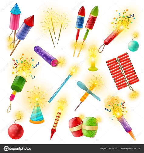 Los mejores juegos gratis de dibujar te. Pirotecnia fuegos artificiales Cracker espumoso colorido juego — Vector de stock © macrovector ...