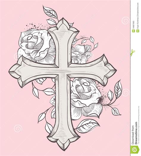 Rose4 coloring page for kids and adults from natural world coloring pages, flowers coloring pages. Pix For > Cross With Roses And Banner | Tattos I