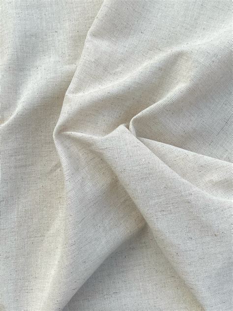 Cotton Linen Blend Natural Fabric By Half Yard Yard Etsy Australia