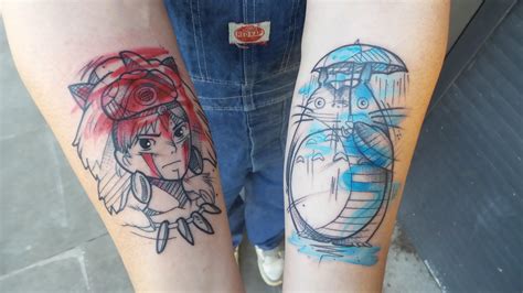 Studio Ghibli Tattoos Done Today By Me Jack Mangan The Ink Factory