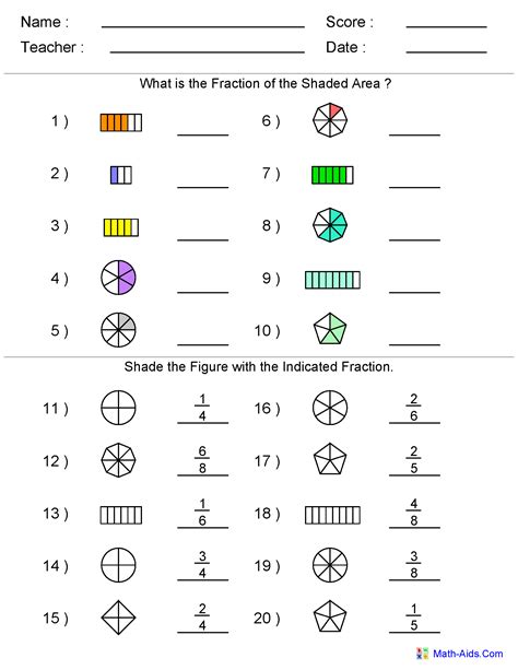 Free Printable 4th Grade Math Fraction Worksheets Lexias Blog