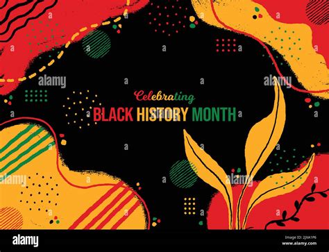 Celebrating Black History Month Memphis Concept Background African