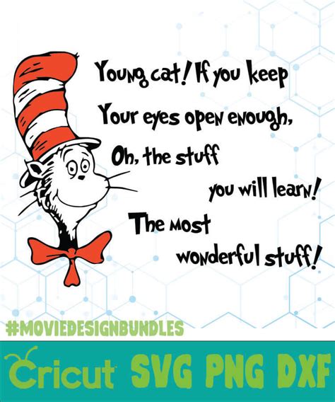 Young Cat Dr Seuss Cat In The Hat Quotes Svg Png Dxf Movie Design