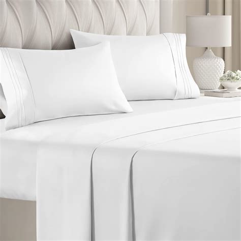 Queen Size Sheet Set Piece Set Hotel Luxury Bed Sheets Extra Soft Deep Pockets Easy