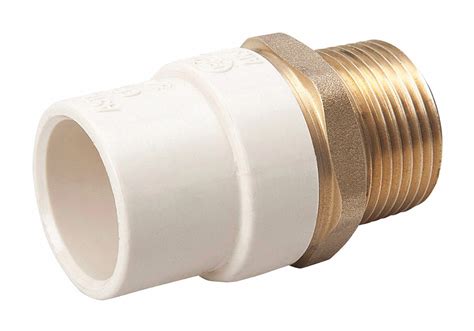 GRAINGER APPROVED CPVC to Brass Adapter, CPVC, 3/4 in Pipe Size - Pipe ...