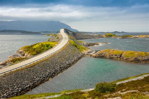 Bridge Atlanterhavsvegen With An Amazing View Over The Norwegian