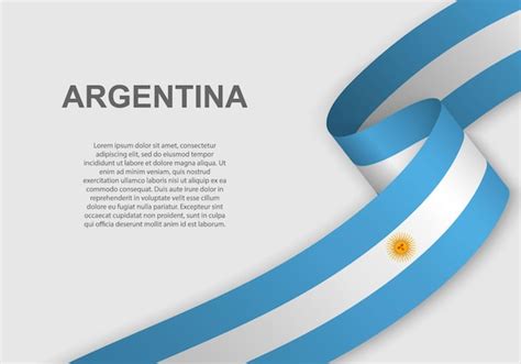 Ondeando La Bandera De Argentina Vector Premium