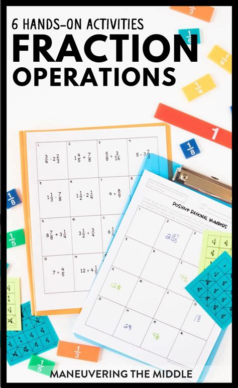 Fraction Operations Activity Bundle 6th Grade Operations With