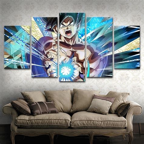 20% off all wall art! 5 Piece Animation Goku Dragon Ball Canvas Printed Wall ...