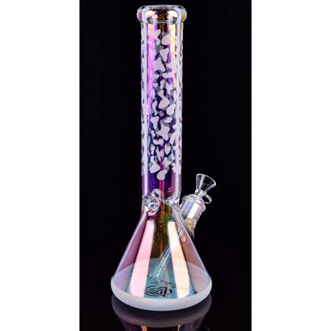 Smoke Chameleon Rainbow Chill Glass 15 Thick Iridescent Beaker Base