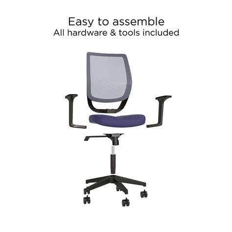 Union And Scale Essentials Mesh Back Fabric Task Chair Blue Un56965