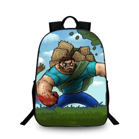 16″ Minecraft School Bag Backpack Baganime
