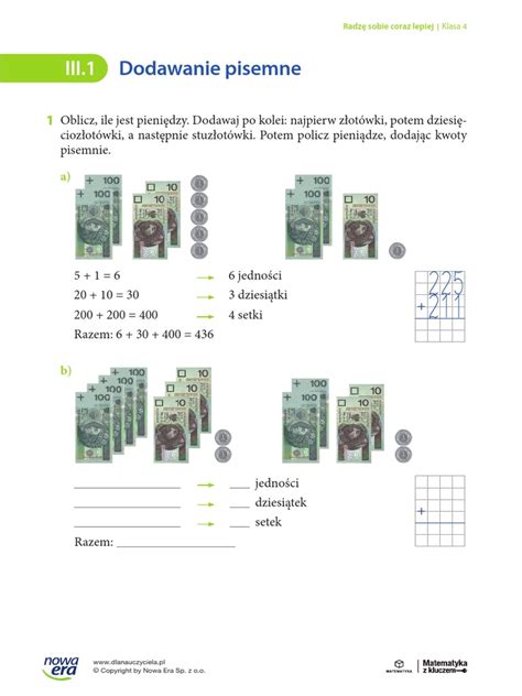 Radze Sobie Coraz Lepiej Klasa 4 Karty Pracy Do Dzialu Iii Pdf