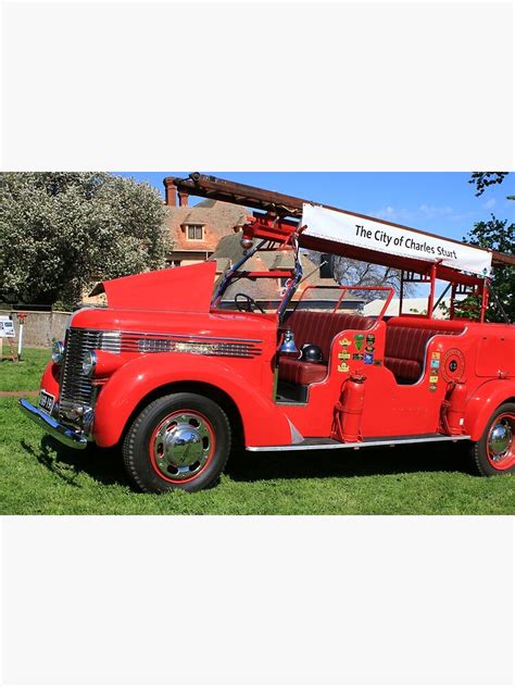 Old Red Fire Engine Poster By Franwest Redbubble