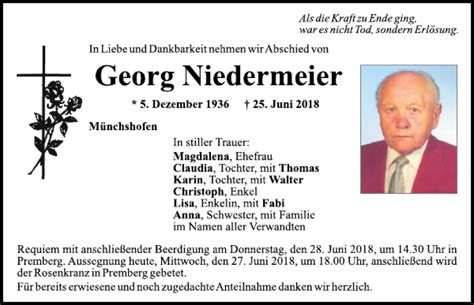 Traueranzeigen Von Georg Niedermeier Mittelbayerische Trauer My Xxx