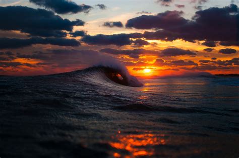 Wallpaper Sunset Sea Reflection Sky Clouds Beach Sunrise