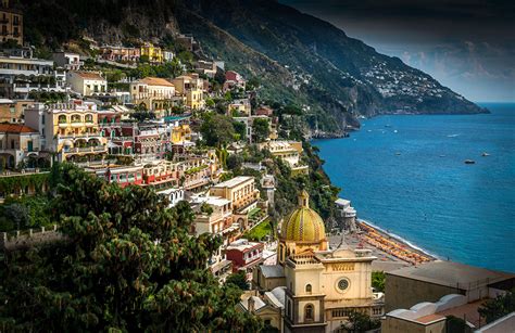 Desktop Wallpapers Cities Positano Italy Amalfi Coast Houses