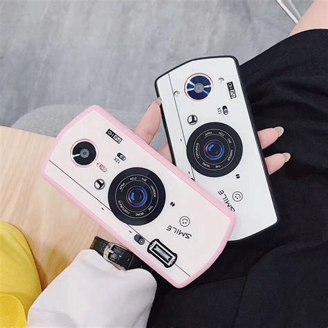 Fashion Tempered Glass Phone Case For Meitu M6 M8 T8 Luxury Trendy Camera Shape Design Full