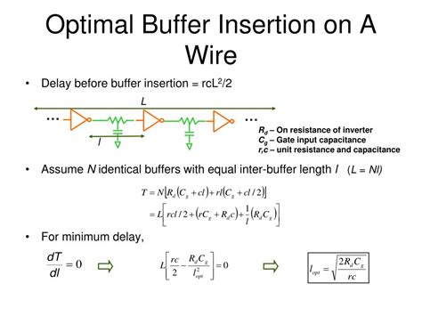 Ppt Ee4271 Vlsi Design Interconnect Optimizations Buffer Insertion