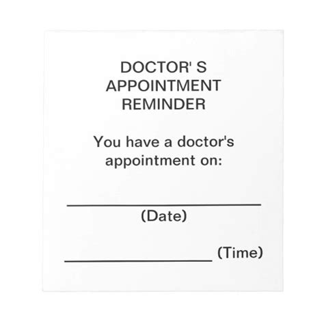 Appointment Reminder Card Template