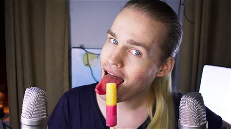 asmr licking and sucking popsicles ear to ear mouth sounds youtube