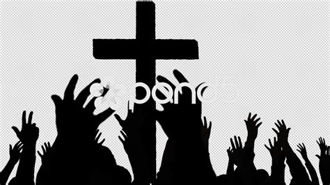 Worship Hands Raised Cross