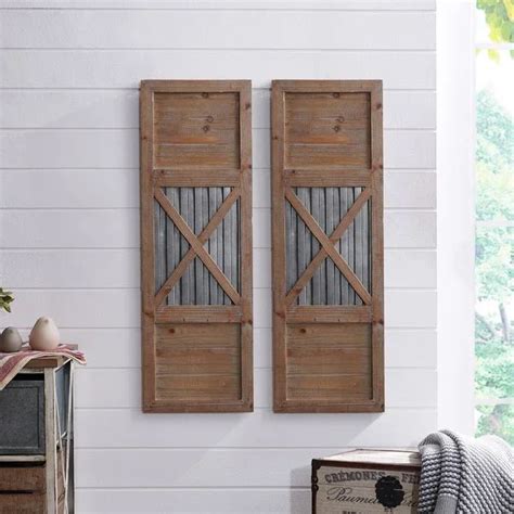 2 Piece Wall Décor Set Shutter Wall Decor Shutter Wall Shutters