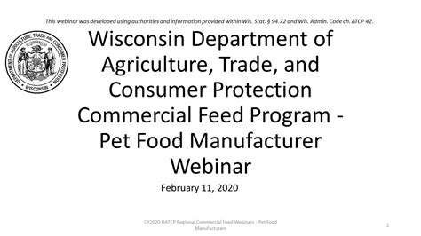 Commercial Feed Program Pet Food Manufacturer Webinar Youtube