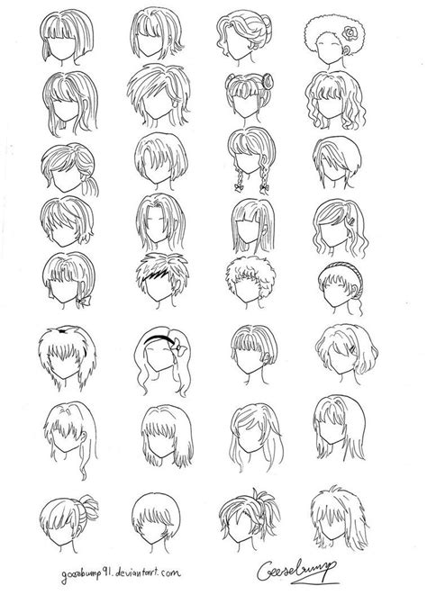 32 Anime And Manga Hair Styles By Goosebump91 On Deviantart Manga