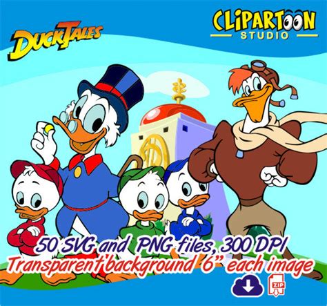 Ducktales 50 Vector Cliparts Svg And Png Graphic Instant Etsy