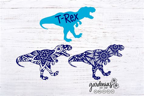 T-Rex Mandala SVG | Dinosaur Cut File | Tyrannosaurus Rex (451174