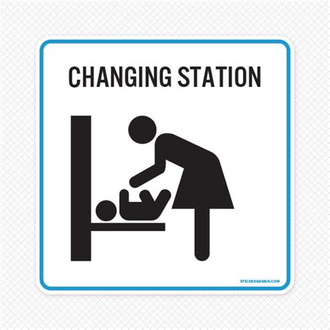 Baby Changing Station Sticker Sign For Sale Sticker Genius