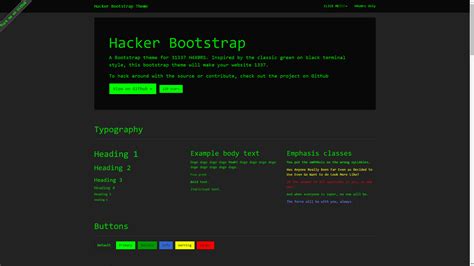 Hacker Website Template