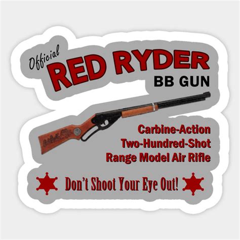 Red Ryder BB Gun Holiday Sticker TeePublic