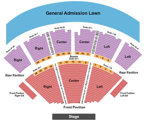 Ravinia Pavilion Seating Chart And Maps Chicago