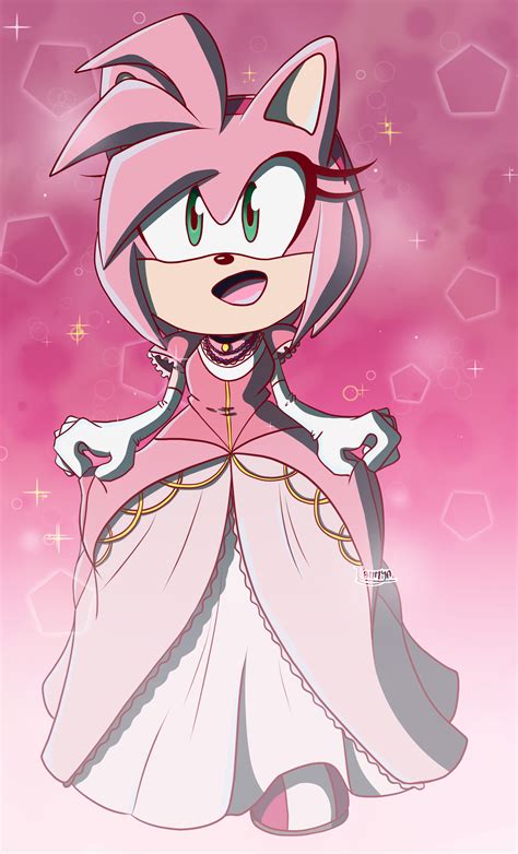 Amy Rose And Her Dress From Sonic X Art By Tammyasan R Amyrose