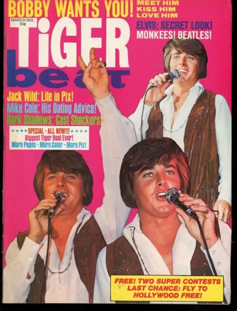 Tiger Beat March 1968 Teen Magazine Dark Shadows Beatles Monkees Elvis Very Fine 999 Picclick