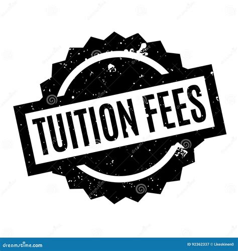 Tuition Fees Rubber Stamp Stock Vector Illustration Of Icon 92362337