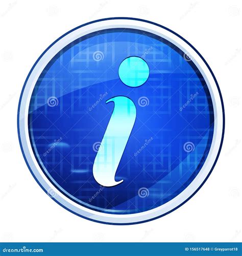 Info Icon Futuristic Blue Round Button Vector Illustration Stock Photo