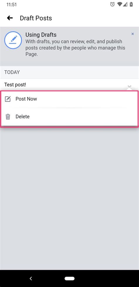 How To Find Post Drafts In The Facebook App On Android