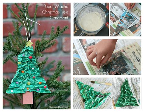 Homemade Christmas Tree Ornament Using Newspaper And Flour